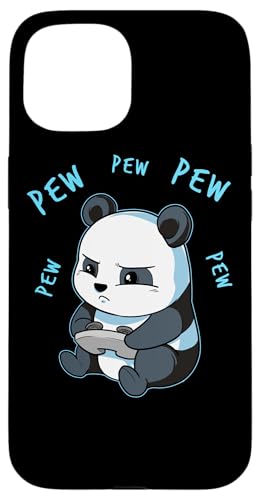 Netter Gaming Panda Pew �Q�[���\�t�g�E�F�A �R���s���[�^�v���[���[ �X�}�z�P�[�X iPhone 15 �p