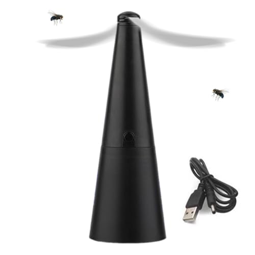 Ventilador de repelente de mosca para mesas, USB y baterías Table Top Top Fared Fan Picnic Spinner Mantenga las moscas y los insectos lejos de su comida para al aire libre/interior, restaurantes