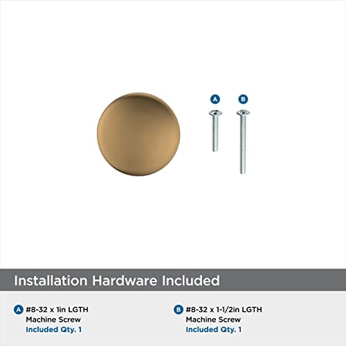 Image of Amerock 10 Pack 1-1 /4 inch Round Edona Champagne Bronze Cabinet Knob | Durable Zinc drawer knob and cabinet hardware, ideal for kitchen cabinets, bathroom vanities, dressers, and furniture