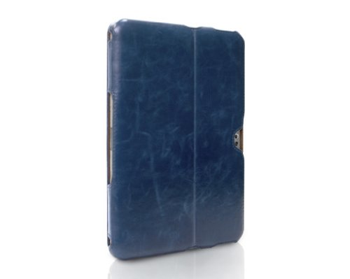 UNIEA Youth Suit Folio Premium Leather Hard Flip Case for Samsung Galaxy Tab 10.1 Blue usufp-SG10-blue