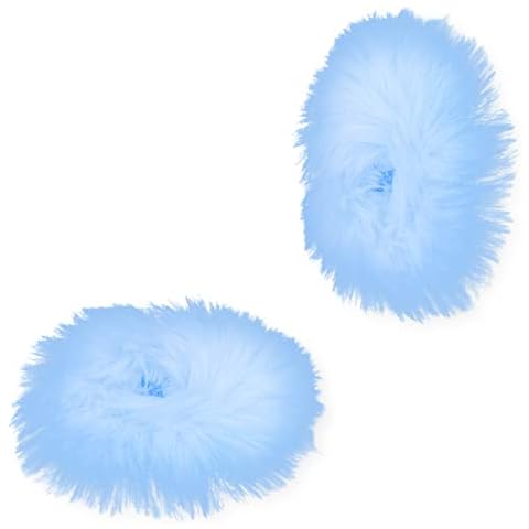 KINBOM 2 Stück Kunstpelz Haargummis Cover