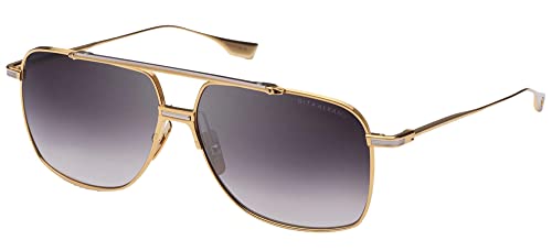 Dita ALKAMX DT DTS100 A-01 Yellow Gold/Silver Metal Navigator Sunglasses Grey Gradient Lens