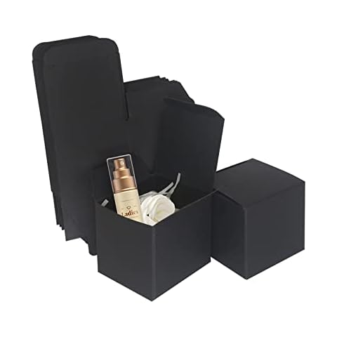 STRBOXONG Black Kraft Gift Boxes Pack of 10 Cover