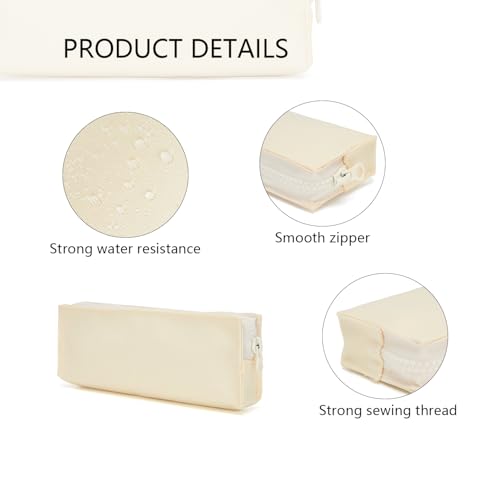 Image of Oxford Fabric Pencil Case Lightweight and Durable Ideal Pencil Pouch (Cream /Oxford,Oxford Fabric)