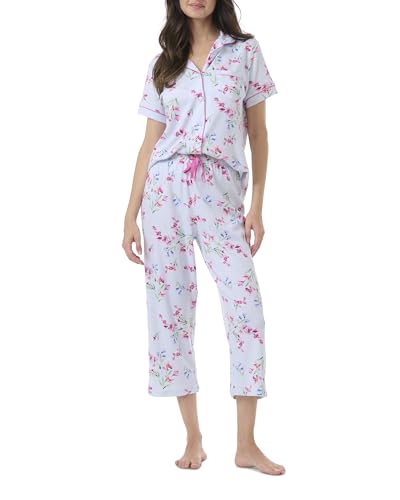 Image of Karen Neuburger Women's Short Sleeve Girlfriend Capri Pajama Set