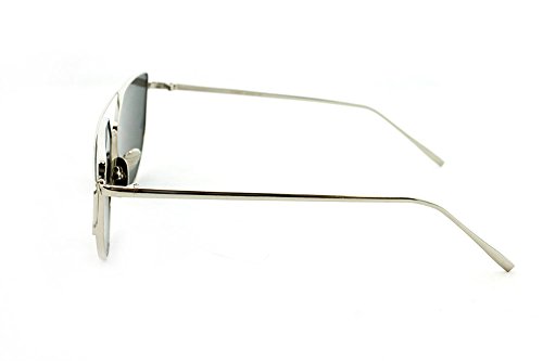 Newbee Fashion - "Clarkson" Geometric Ultra Premium Brushed Aluminum Flash Sunglasses4