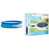 producto 1: 3 capas de PVC Intex Easy Set - Piscina con Bomba de Filtro, 396 x 84 cm + 56022 - Cobertor Piscina Hinchable Easy Set 396 cm