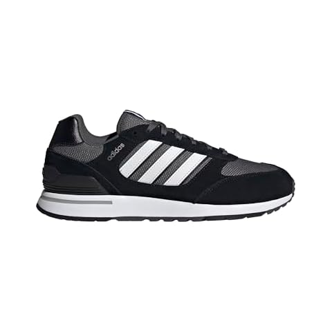 adidas Men's Run 80s Sneakers in Black/White/Grey Cover