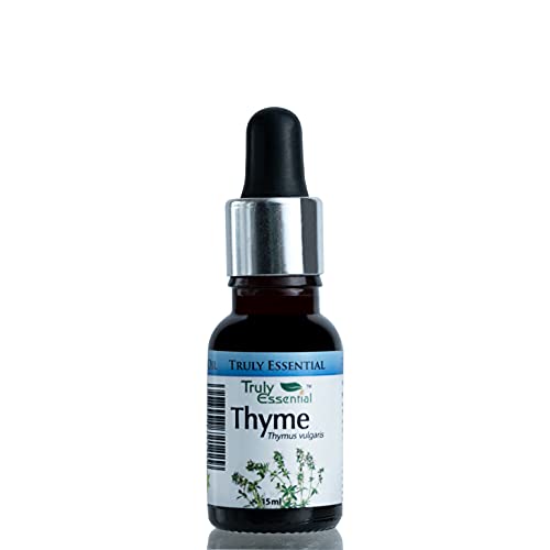 Truly Essential Thyme Oils, 15 ml, steam distilled, undiluted| use for body, skin and hair| 100% pure |