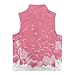 Ystardream Kawaii Axolotl Warm Fleece Vest for Girls Zip Up Jacket Size 5-6 Pink Polar Fleece Jacket for Girls Fashion Outwear Fall Winter Sleeveless Coat for Little Kid Holiday Photo Outfit