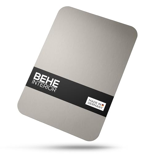 BEHE Schneidebrett Edelstahl - Made in Germany, Hygienisches Schneidebrett, cutting board, Rutschfest für die Küche, Lebensmittelecht, Antibakteriell & BPA Frei (1er Set...