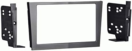 Double DIN Car Stereo Radio Install Kit (Gray) Package Compatible with Saturn Astra 2008 & 2009 Without Factory Amplifier