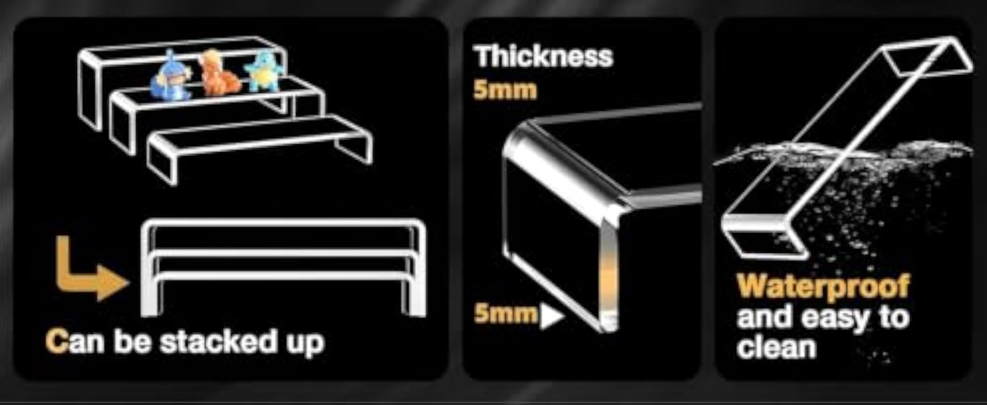 Premium Clear Acrylic Display Risers Set