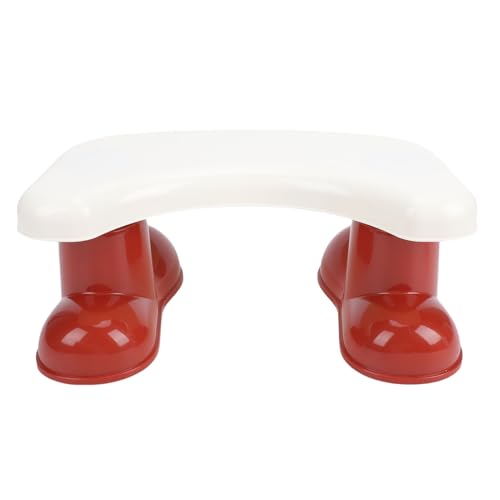 Taburete de inodoro portátil y ergonómico: reposapiés de baño rojo para adultos 6