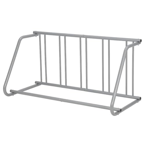 Hipicute Floor Bike Rack, 5-Bike Single-Side Grid Bicycle Floor Parking Stand, Sturdy Garage Bike Rack, Compact Storage Stand for Streets, Yards & Bike Events