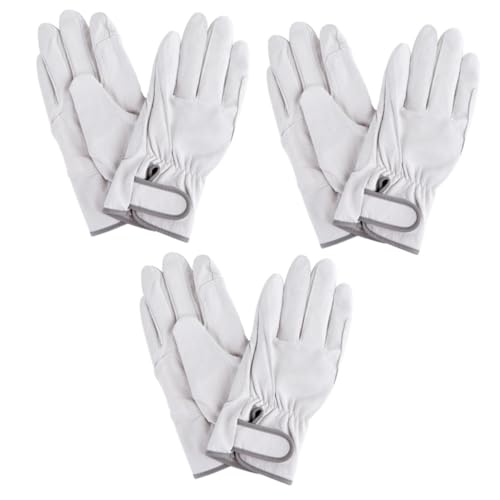 Guantes de soldadura de cuero HEMOTON (3 pares) con forro aislante