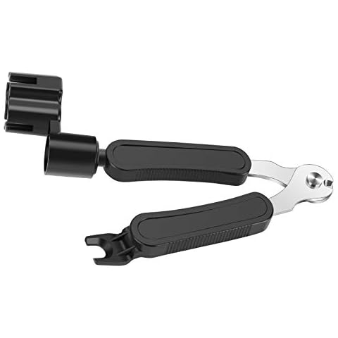 Guitar String Winder Cutter and Bridge Pin Puller, Guitar Repair Tool Functional 3 in 1 (black) Cover