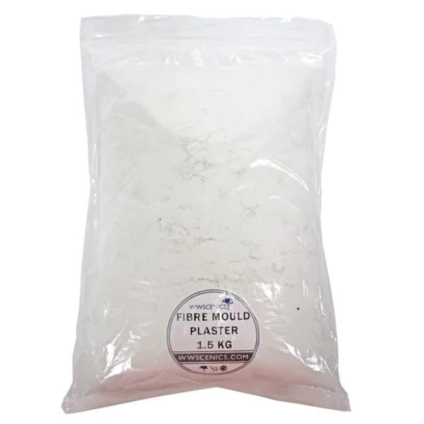 WWScenics Fibre Mould Sculpting Plaster, 1.5 kg, for Model Railway Scenery, Wargame Terrain and Diorama Landscapes