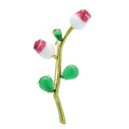Broches tulipes pour femmes unisexe fleur fête bureau broches broches, Pierre Verre Pierre Émail Verre, Pas de gemme