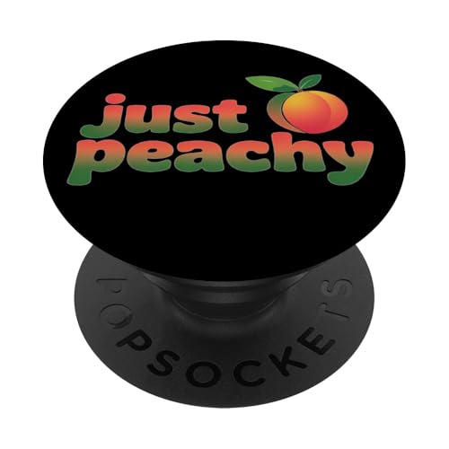 Just Peach Fresh Fruit Peach Summer Loving Peachy Girls PopSockets PopGrip Adhesivo
