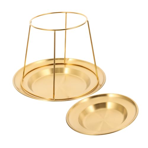 Alipis Stainless Steel 2 Tier Seafood Platter Set Display Riser Dessert Plate for Buffet Cupcake Stand Cake Stand 3 Tier