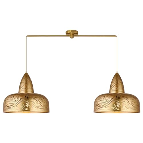 Image of Vintage 2 Light Pendant Light Fixtures Modern Gold Hanging Lamps