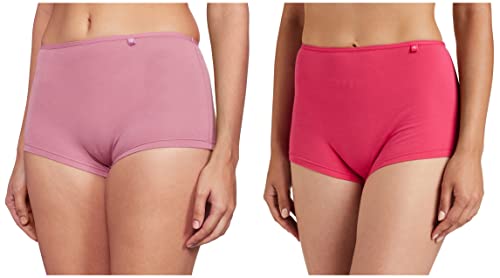 Image of Jockey Spandex Women's Boy Leg Boxer Ss04 Heather Rose XL & Ss04 Ruby XL, X Large