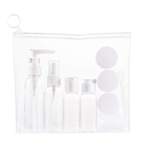 SATUOSI Travel Bottles Containers TSA Approved,Silicone Travel Size Toiletries Bottles Refillable Containers,Leakproof Travel Accessories,Shampoo,Conditioner Sets with Cream Jars and Sprayer Bottles