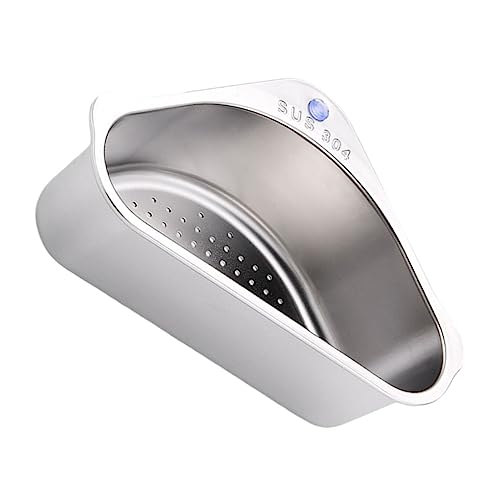 KICHOUSE 1pièce Panier à Fruits Acier Inoxydable Forme De Triangle Évier Drain Basket pour Légumes Et Fruits
