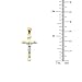 14K Two Tone Gold Linear Cross 1.15