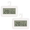 Thlevel Mini LCD digitale thermometer hygrometer binnentemperatuur vochtigheidsmeter met max/min datasets voor koelkast keuken, restaurant, babykamer, woonkamer, kantoor (2 stuks)