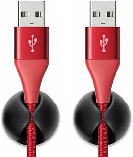 Lifeswonderful - Pack of 10 - Self-Adhesive Charger USB Cable Cord Wire Clip Holders Desk Tidy Ties (Black)