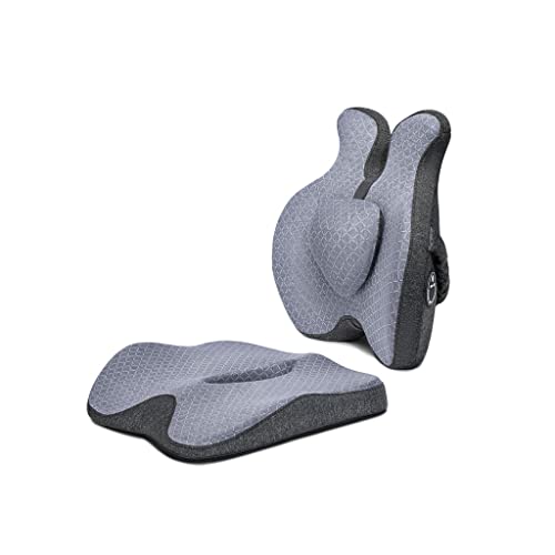 Coussin lombaire assise une pièce XMING pour chaise de bureau sans fatigue fessier gris