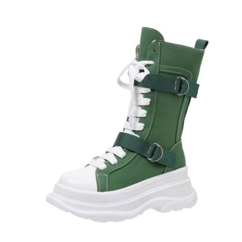 Emo Shoes Goth Boots Canvas Platform Chunky Rave Cute Y2K