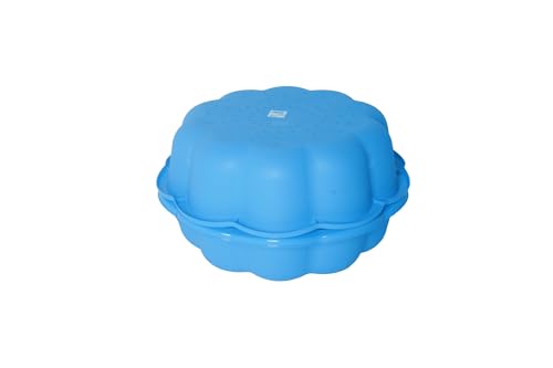 Ondis24 Wassermuschel Sandmuschel Sandkasten aus Kunststoff Blumendesign (blau, 2 teilig)