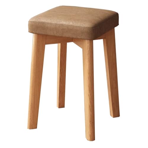 Chaise de salle à manger en bois avec coussin moelleux et assise carrée