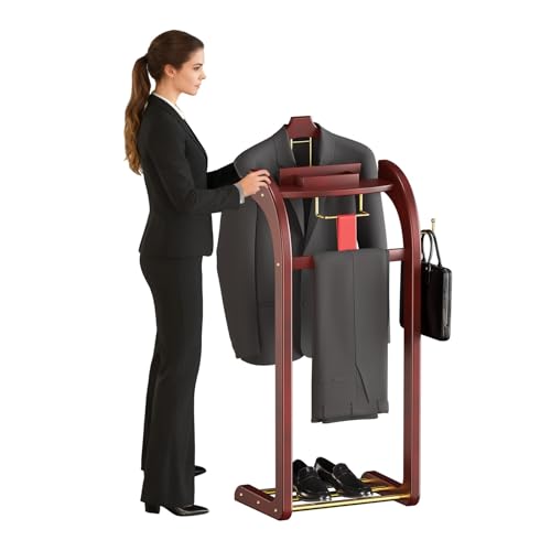ACLFF Perchero para Señoras y Señores, Galan de Noche Moderno, Perchero con Estante para Dormitorio, Perchero con Estante para Dormitorio, Recibidor, Salón, Hotel