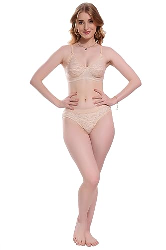 Image of new blue eyes Women Lingerie Set Full Coverage Non-Padded Women Cotton Bra Panty Set Sexy Bra Panty Set Women Innerwear Sets