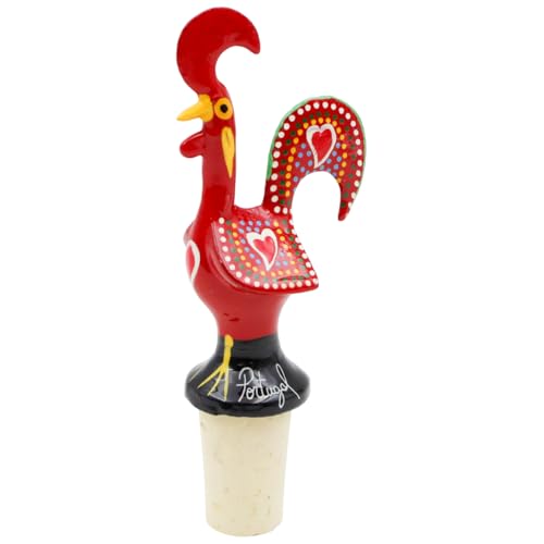 Traditional Portuguese Rooster Wine Bottle Stopper