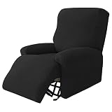 YOPOIY Latest Jacquard Recliner Chair Cover, 4 Pieces Knitted Fabric Electric Recliner Couch Covers
