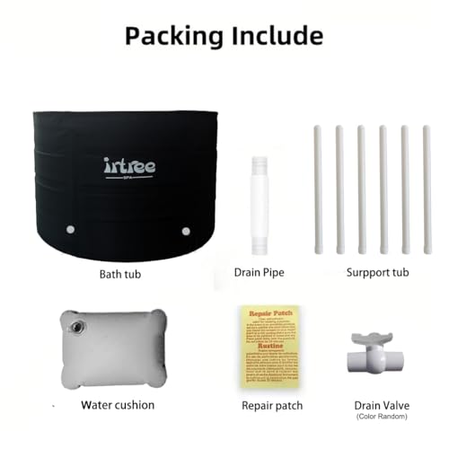 Portable Adult Soaking Bathtub - Folding Cold Plunge Tub Barrel Bath Shower (Dia 29.5" x H 21.6")