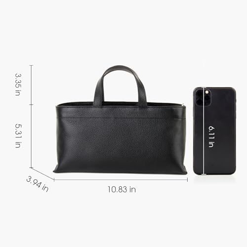 Premium Full Grained Leather Simple Tote Handbag for Women, Shoulder Crossbody Bag with Adustable Shoulder Strap2