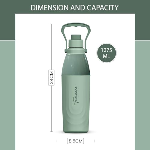 Image of Trueware Aqua Thirst PU Insulated Plastic Water Bottle 1275 ML | BPA Free, Leak-Proof Water bottle Ideal for Office, School, Gym, Sports, Travel and Daily use