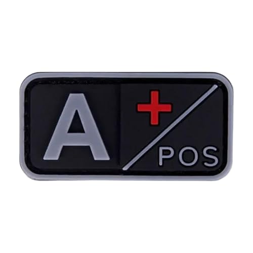 Bild: Blutgruppe Patch A B AB O Positiv Negativ 5x2.5cm Klett f�r 12,44 EUR bei amazon.de