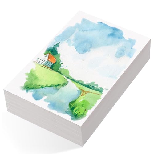 80 Sheets Watercolor Paper, 2.5 x 3.5 in, 110 Lb/230 GSM, Cold Press