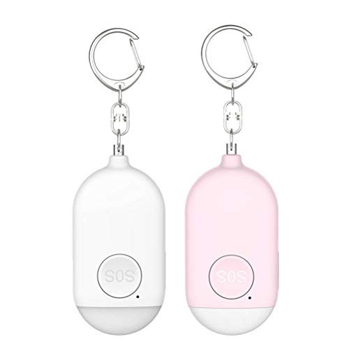 Personal Alarm with LED Flashlight - 130dB Self Defense Sicurity Alarm Keychain USB