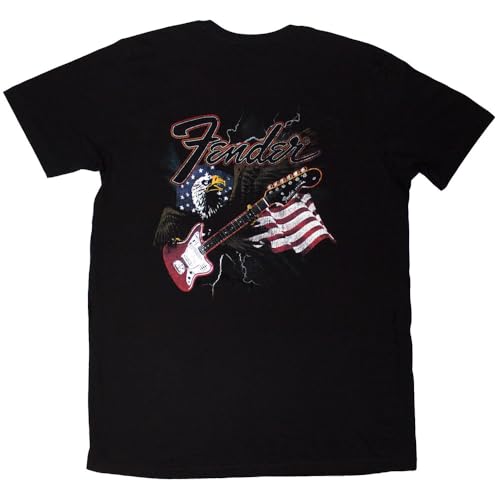T-shirt Fender Eagle Logo Rock Off anti-déformation coton