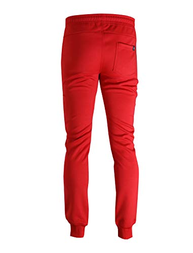 SCREENSHOT Sports Mens Premium Slim Fleece Pants Zipper Pockets - Athletic Jogger Fitness Workout Gym Sweatpants3