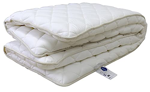 日本製 敷きふとん セミダブルロング 120×210cm 洗える中わた(ウォシュロン ECO)100%使用 キナリ色無地カラー ウォッシャブル 帝人製中わた 三層式 硬質中わた 合繊敷ふとん 敷布団 敷き布団 しきふとん siki