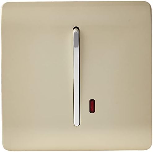 Interruptor Táctil Trendi De 45A Con Inserto De Neón - Acero Inoxidable, Diseño Moderno Sin Tornillos, Para Cocinas Y Electrodomésticos